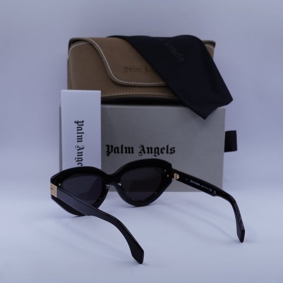 Palm Angels PERI10F MIRACLE 1007 Cat Eye Sunglasses - Black/Dark Grey - Picture 7 of 11